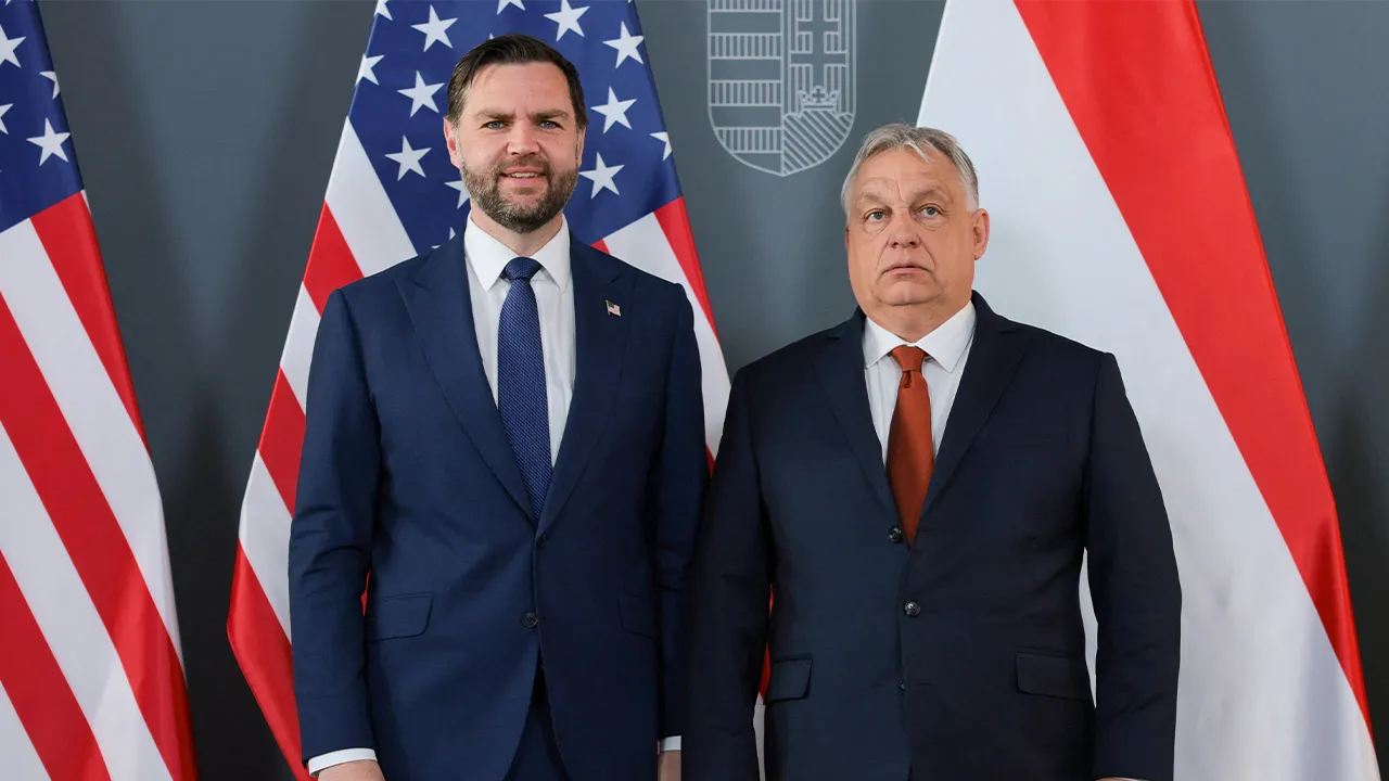 U.S. Vice President JD Vance meets with Hungarian Prime Minister Viktor Orban in Budapest, Hungary, April 7, 2026. REUTERS/Jonathan Ernst/Pool