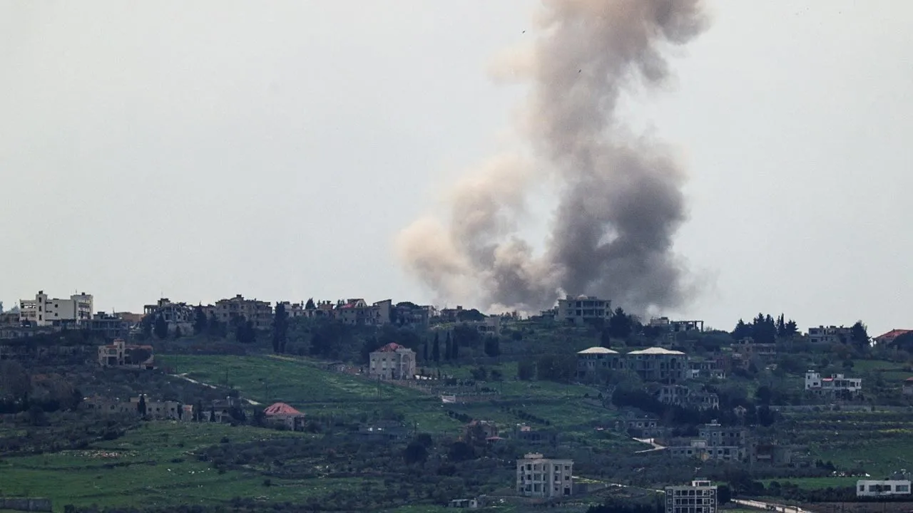 Smoke rises following an Israeli strike in southern Lebanon, near the Israel-Lebanon border, as seen from the Israeli side of the border in northern Israel Photo: REUTERS