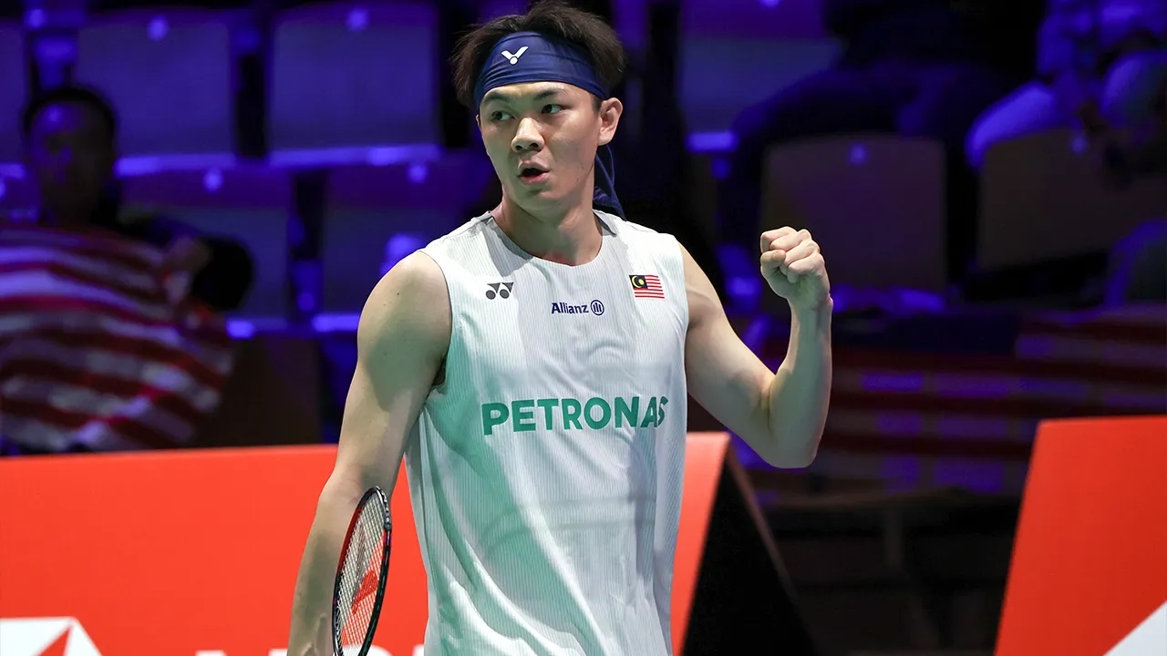 HORSENS (Denmark), April 29 -- Malaysia men’s singles player Lee Zii Jia in action against Koki Watanabe of Japan in their Group B match of the BWF Thomas & Uber Cup Finals 2026 at Forum Horsens, today.