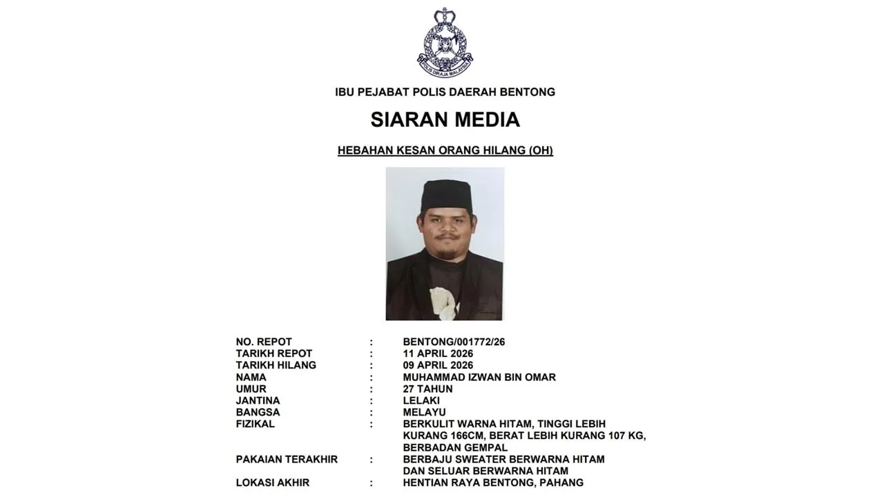 Polis Cari Lelaki Hilang Di Stesen Bas Larkin -- IPD Bentong