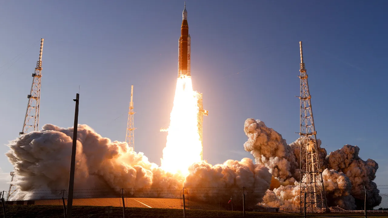 NASA's Artemis II mission to fly by the moon, comprising of the Space Launch System (SLS) rocket with the Orion crew capsule, lifts off from the Kennedy Space Center in Cape Canaveral, Florida, U.S., April 1, 2026. REUTERS/Joe Skipper