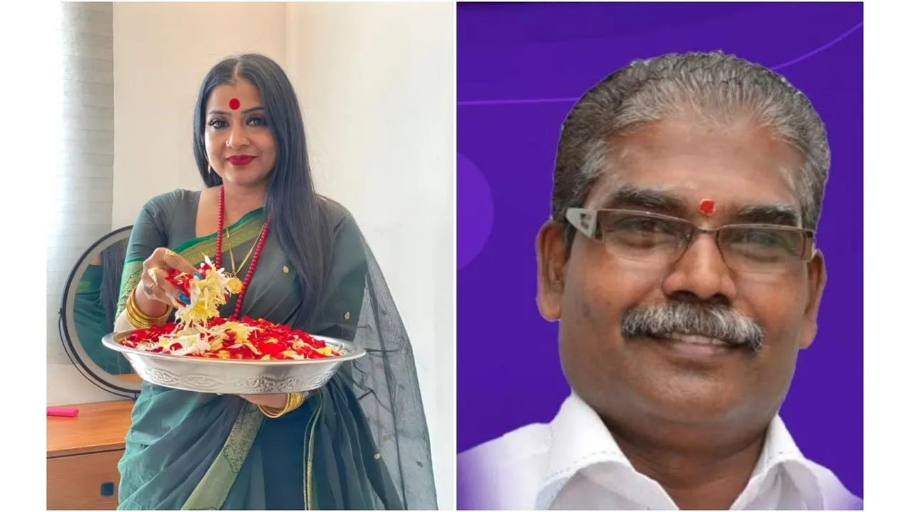 (kanan), Presiden Persatuan Malaysia Hindu Sangam, T. Ganesan dan kiri Usahawan wanita, Olivia Lopez Bennet Lopez Kredit: Olivia -- BERNAMA