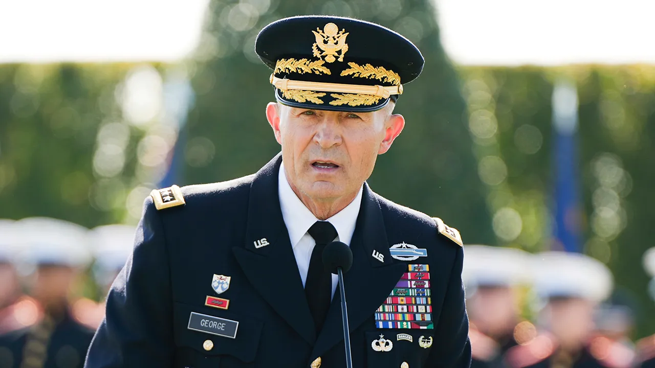 Army Chief of Staff Gen. Randy George speaks during the POW/MIA National Recognition Day Ceremony at the Pentagon, Sept. 19, 2025, in Washington. (AP Photo/Julia Demaree Nikhinson, file)