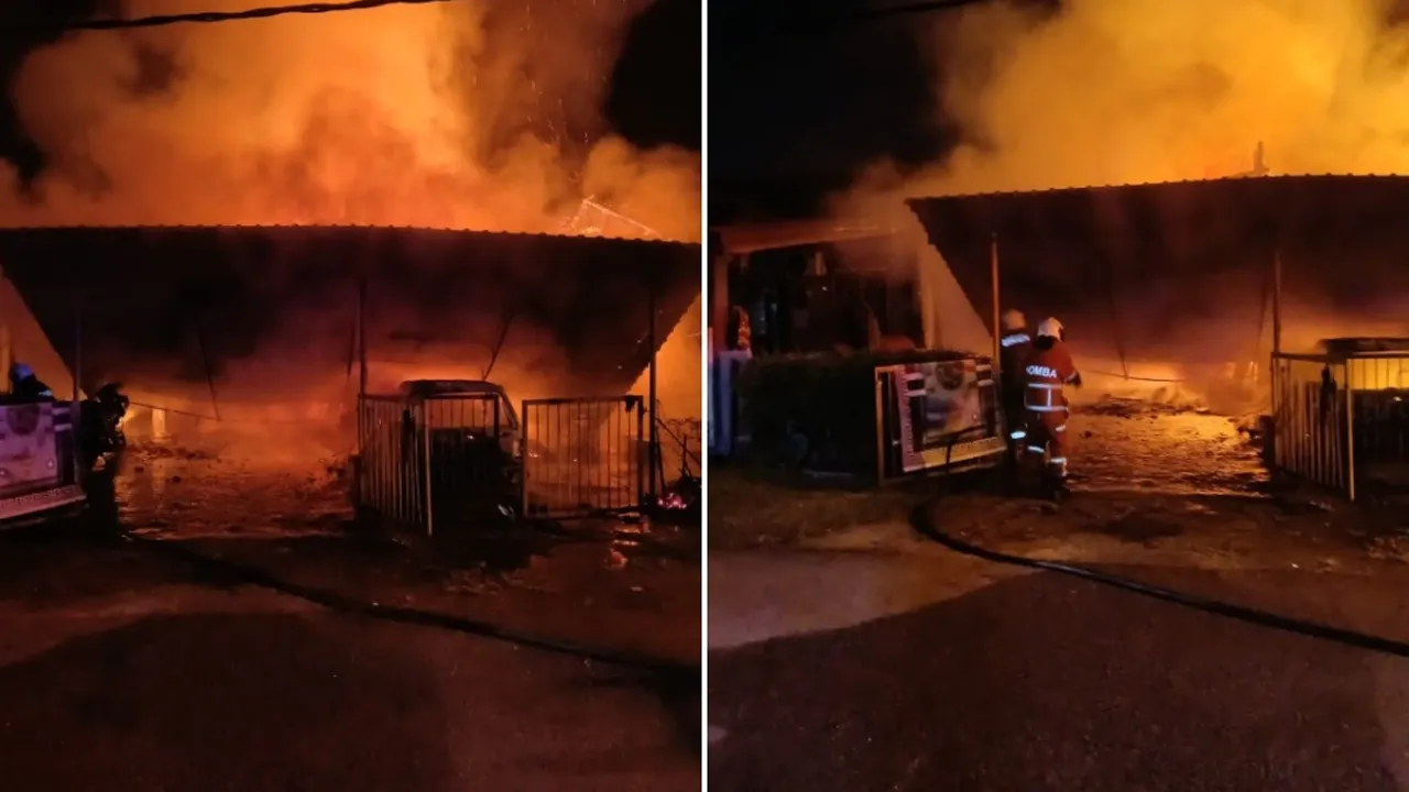 KUANTAN, 17 April (Bernama) -- Sebanyak 13 penghuni termasuk seorang wanita warga emas dan tiga kanak-kanak terselamat selepas rumah yang didiami mereka terlibat dalam kebakaran di Taman Temerloh Jaya, Temerloh, awal pagi tadi.