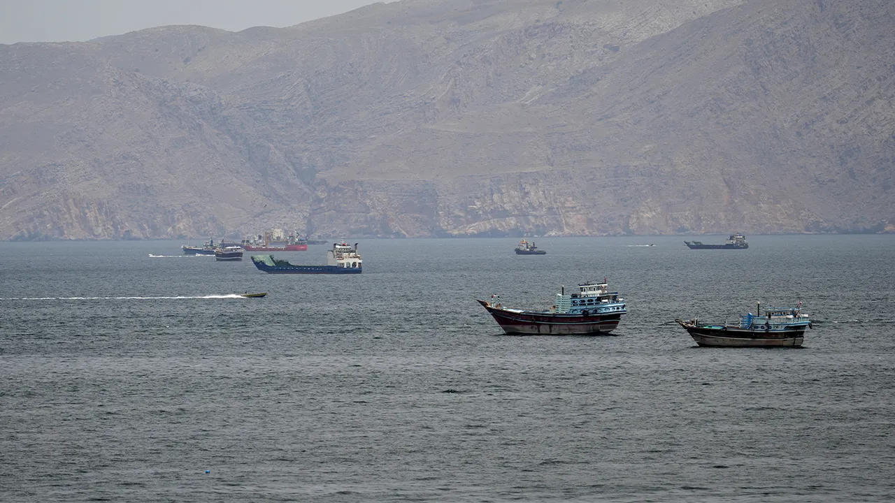 Ships and boats in the Strait of Hormuz, Musandam, Oman, April 22, 2026. REUTERS/Stringer