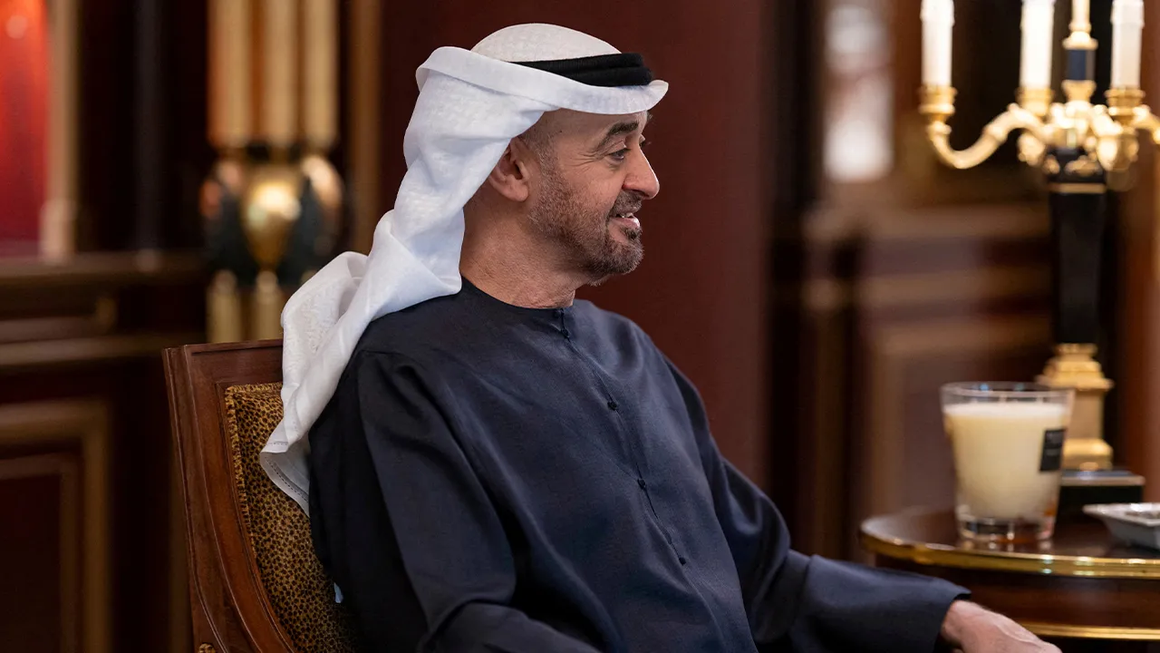 Sheikh Mohamed bin Zayed Al Nahyan, President of the United Arab Emirates, attends a meeting with King Hamad bin Isa Al Khalifa, King of Bahrain, in this undated picture obtained by Reuters on April 29, 2026.Abdulla Al Neyadi / UAE Presidential Court/Handout via REUTERS THIS IMAGE HAS BEEN SUPPLIED BY A THIRD PARTY