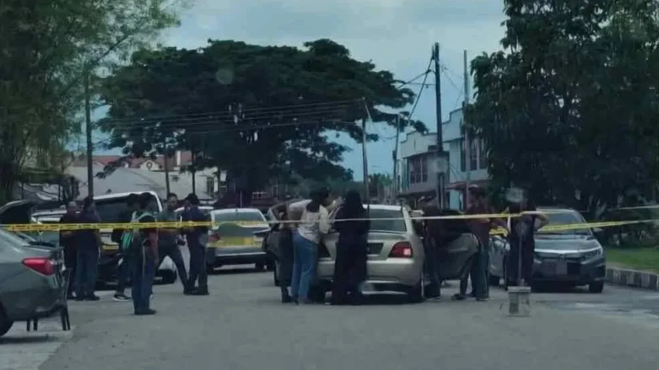 Seorang lelaki warga tempatan telah ditahan polis susulan kejadian tembakan yang mengorbankan tiga individu di sebuah restoran. Foto tular.