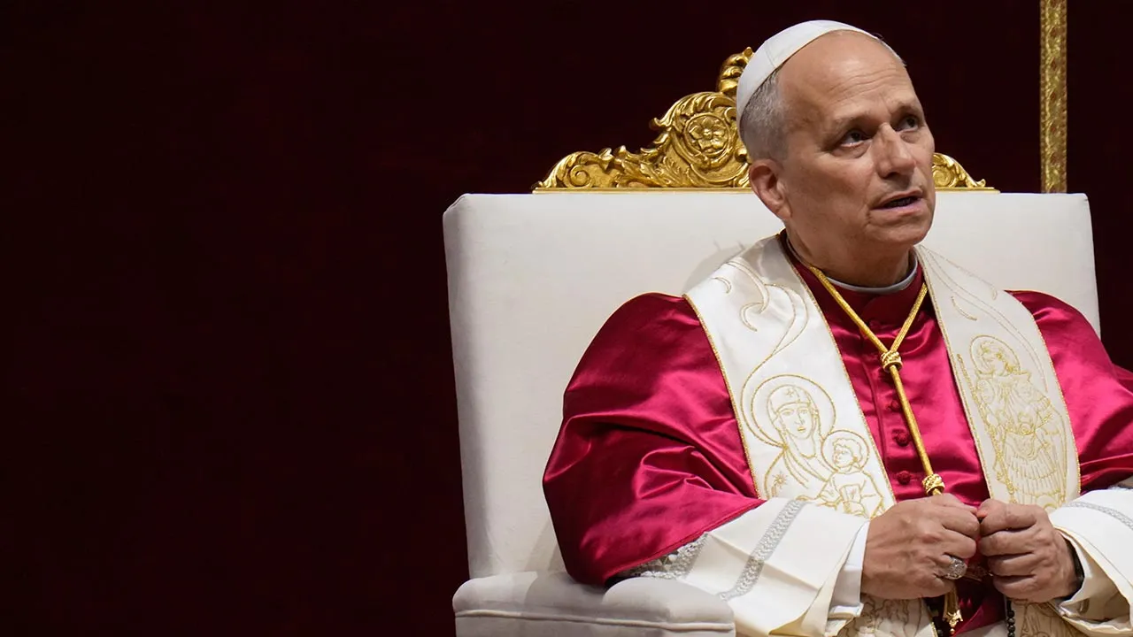 Pope Leo XIV leads a vigil for peace inside St. Peter's Basilica at the Vatican, Saturday, April 11, 2026. (AP Photo/Gregorio Borgia)