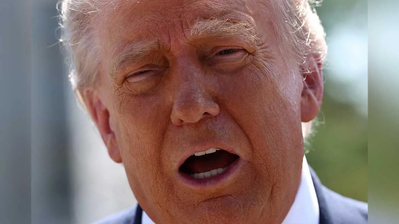 U..S. President Donald Trump speaks at the site of ongoing construction of the planned White House ballroom in Washington, D.C., U.S., May 19, 2026. REUTERS/Kevin Lamarque