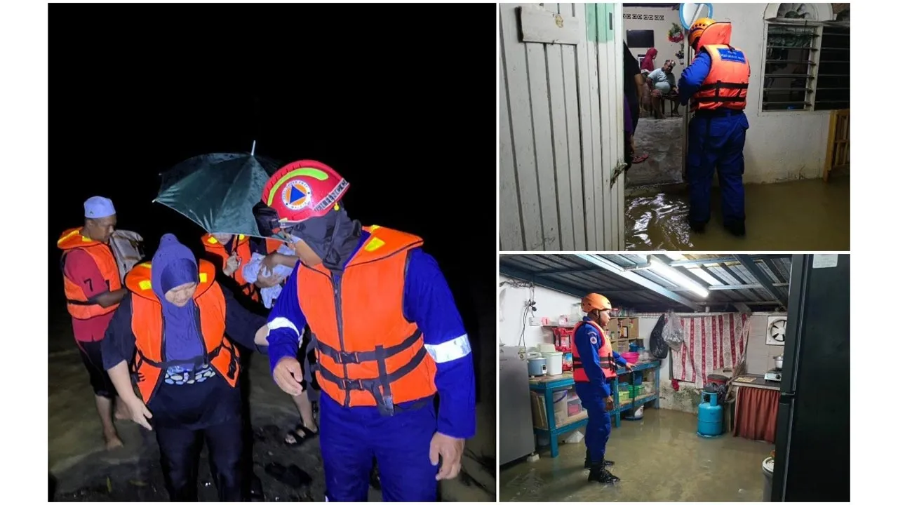 Bandar Baharu Dilanda Banjir, Sebuah PPS Dibuka Tempatkan Tujuh Keluarga -- APM Kedah