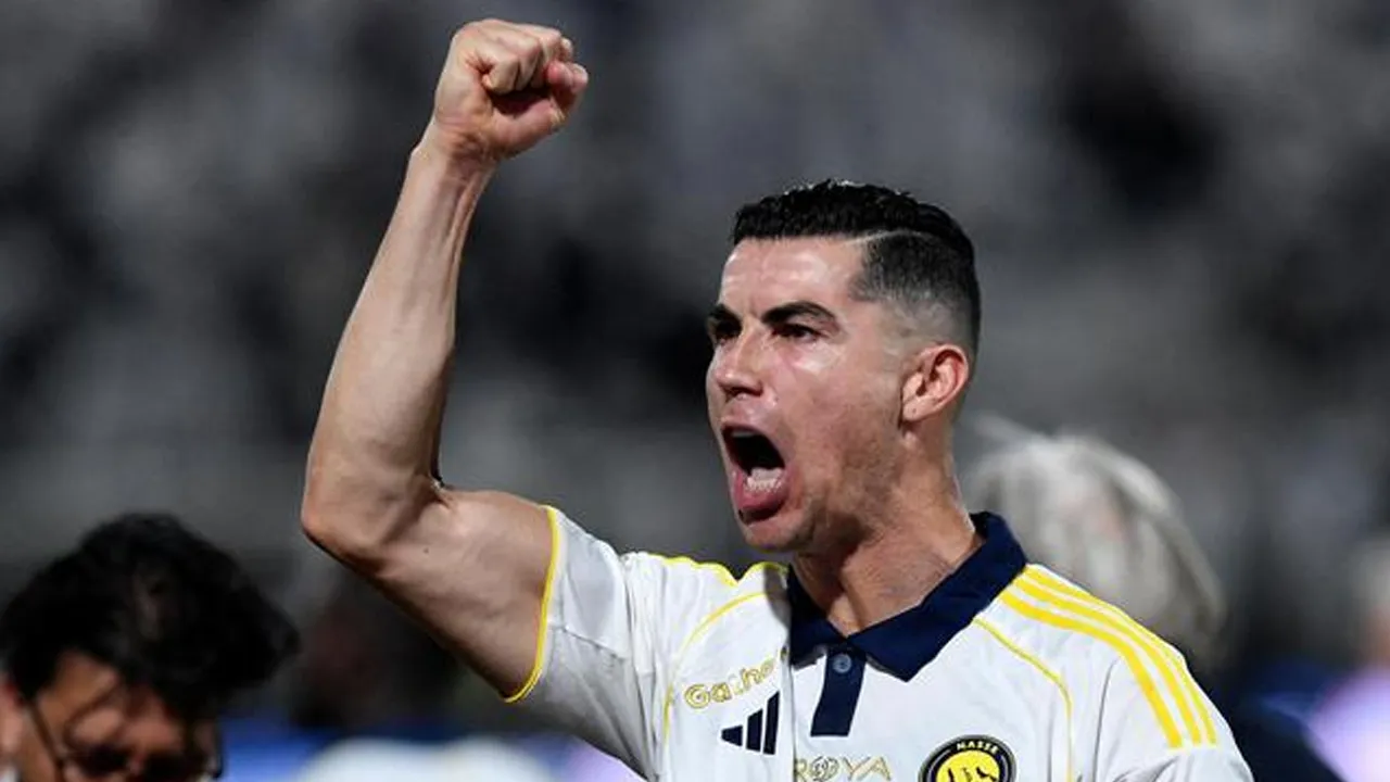 Soccer Football - Saudi Pro League - Al Shabab v Al Nassr - Al Shabab FC Arena, Riyadh, Saudi Arabia - May 7, 2026 Al Nassr's Cristiano Ronaldo celebrates after the match REUTERS/Stringer TPX IMAGES OF THE DAY