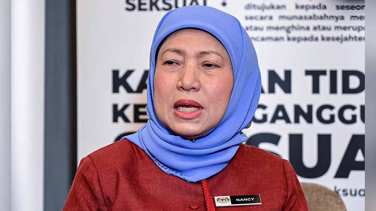 KUALA LUMPUR, 19 Mei -- Menteri Pembangunan Wanita, Keluarga dan Masyarakat Datuk Seri Nancy Shukri bercakap pada sidang media selepas Program Toleransi Sifar Keganasan: Say No To Sexual Harassment di Hotel Premiera, Kuala Lumpur hari ini.  --fotoBERNAMA (2026) HAK CIPTA TERPELIHARA