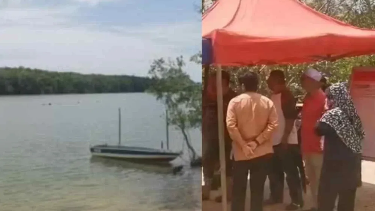 Dua beradik dikhuatiri lemas ketika mandi bersama-sama dua rakan mereka di Sungai Beril, Paka pagi Ahad._BERNAMA