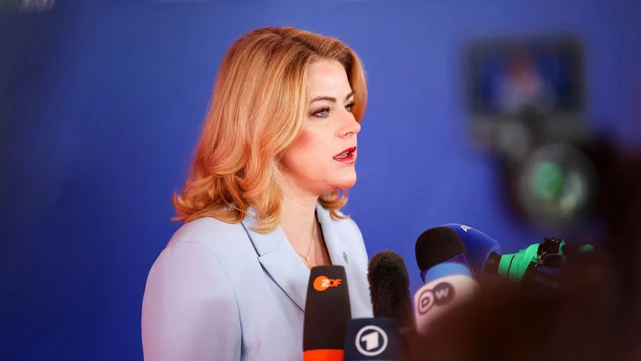 Latvia's Prime Minister Evika Silina addresses the media on the day of a summit of the European Union and regional partners' leaders in Nicosia (Lefkosia), Cyprus, April 24, 2026. REUTERS/Yiannis Kourtoglou/File Photo