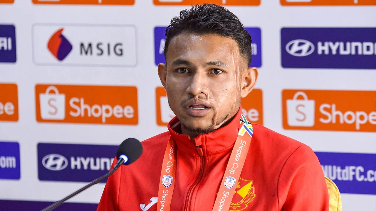 PETALING JAYA, 5 Mei -- Kapten pasukan Selangor FC, Faisal Halim bercakap pada sidang media Pra-Perlawanan Piala Shopee Selangor FC menentang Nam Dinh FC di Stadium MBPJ hari ini.