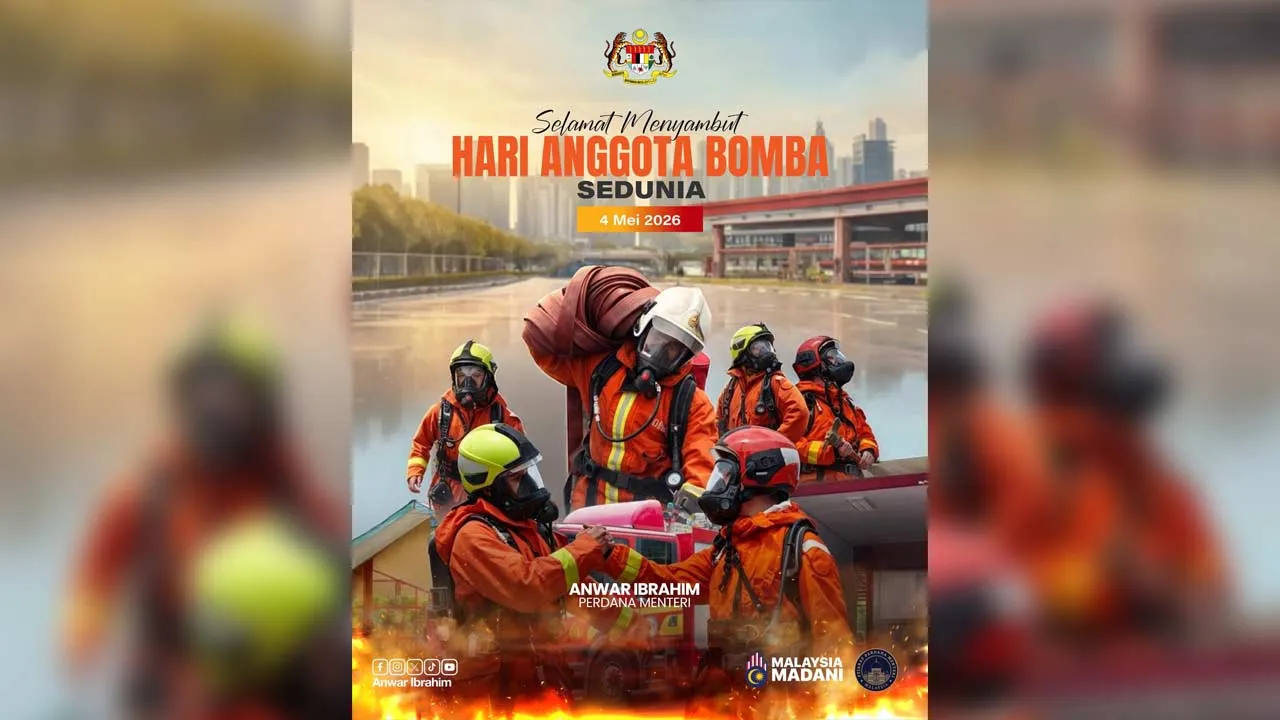 Hari ini kita menyambut Hari Anggota Bomba Sedunia bagi mengiktiraf jasa dan pengorbanan wira-wira yang bukan sahaja menyelamatkan nyawa dan harta benda, malah berperanan besar dalam mengurangkan kerugian yang ditanggung negara.  Kepantasan serta kecekapan anggota bomba dalam melaksanakan amanah dan tanggungjawab berjaya meminimumkan kerosakan, sekali gus menyokong kelangsungan pembangunan dan kesejahteraan negara.
