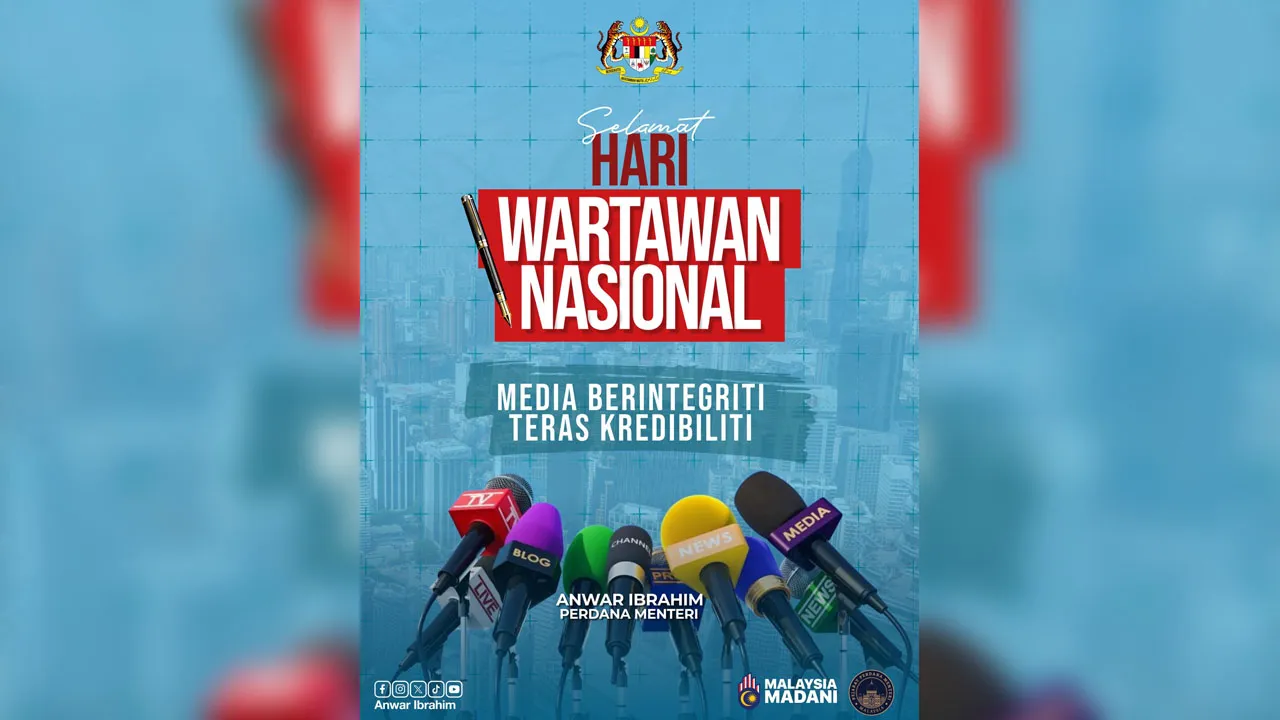 Hari ini kita memperingati Hari Wartawan Nasional, satu penghargaan kepada para wartawan dan pengamal media yang selama ini menjadi suara rakyat serta antara tiang penting dalam memperkukuh demokrasi negara._FB Anwar Ibrahim