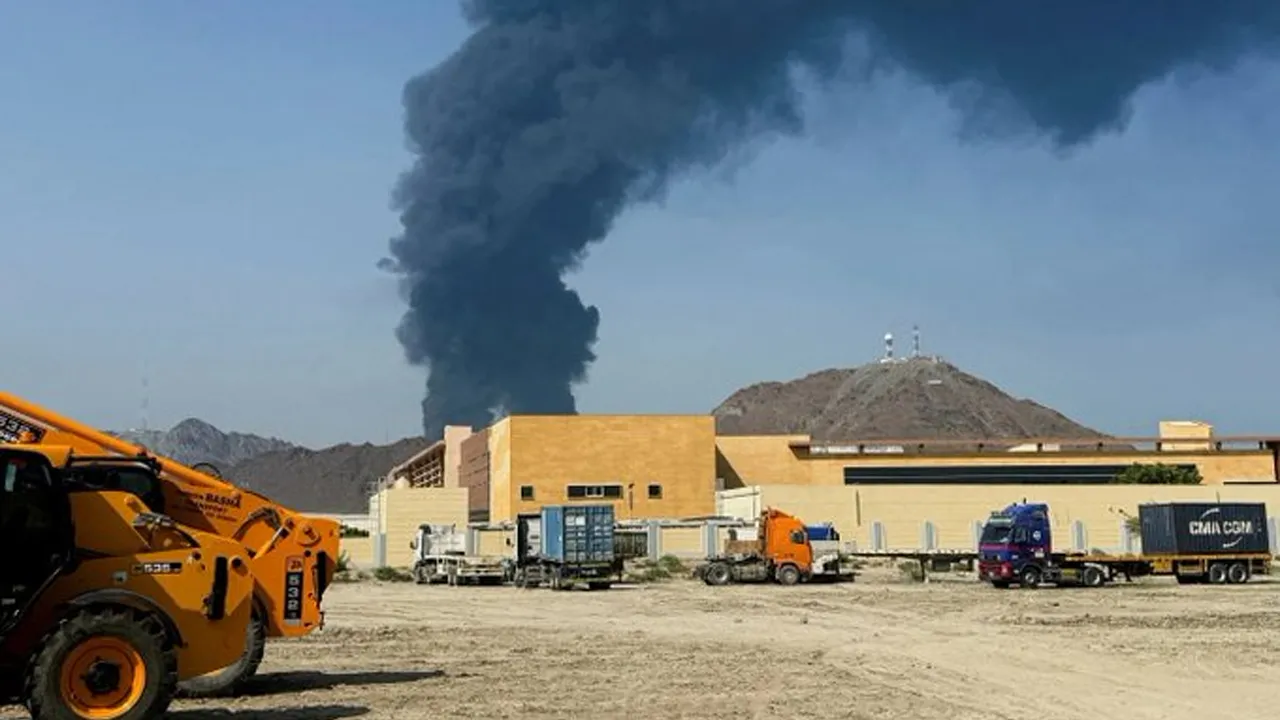 BREAKING: Iranian drones have struck the Fujairah Oil Industry Zone in the UAE. Major fire now burning on site._X @MarioNawfal