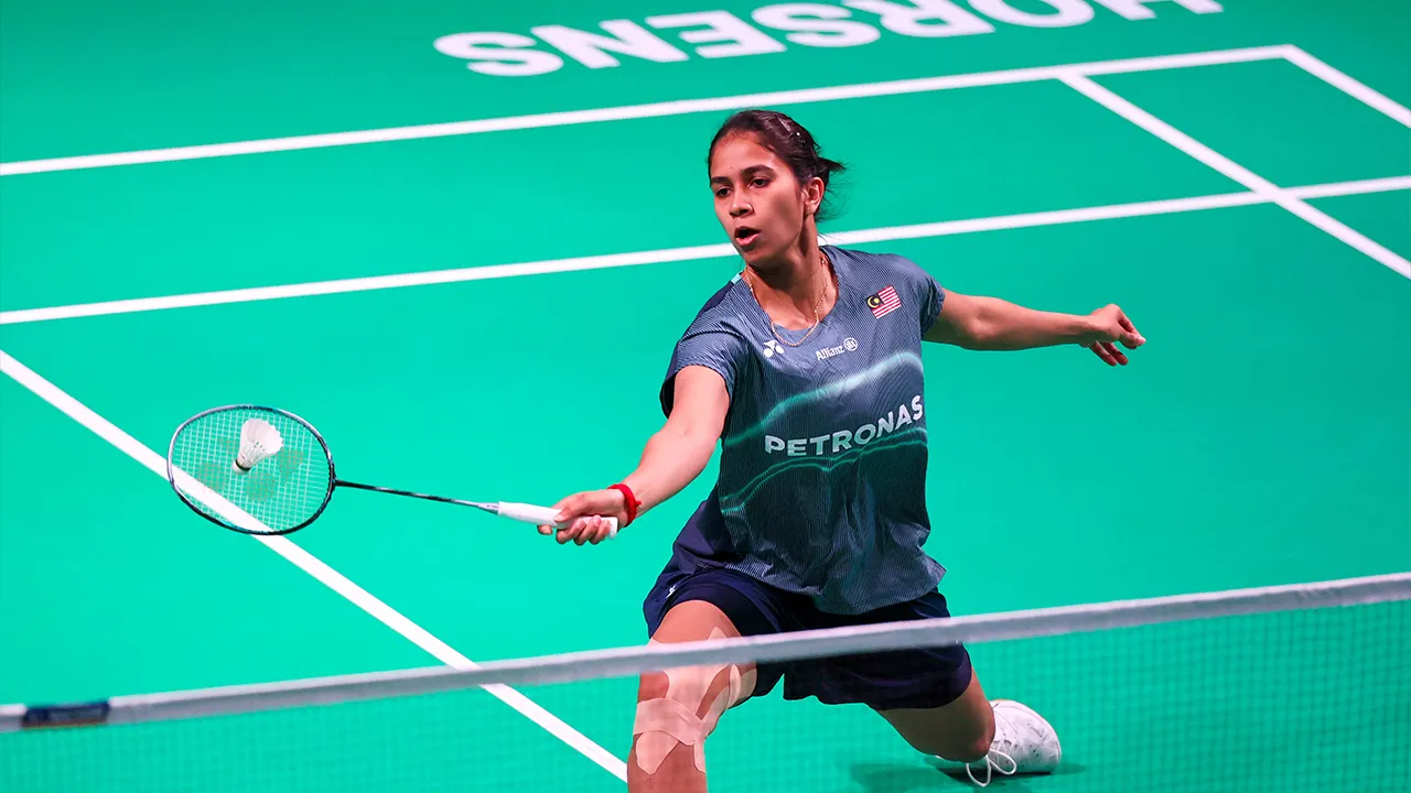 HORSENS (Denmark), April 30 -- Malaysia women’s singles player, K. Letshanaa, in action against China’s Wang Zhi Yi during their quarter-final match at the BWF Thomas & Uber Cup Finals 2026 at Forum Horsens today._BERNAMA