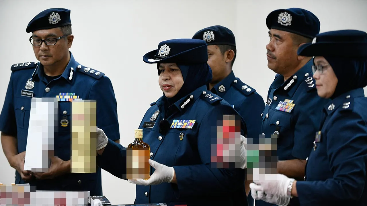 BUTTERWORTH, 7 Mei — Pemangku Pengarah Jabatan Kastam Diraja Malaysia (JKDM) Pulau Pinang Ramizah Bee Salleh Ghany (tiga, kanan) menunjukkan barangan rampasan yang tidak bercukai bernilai keseluruhan RM3.95 juta dalam dua serbuan berasingan di premis yang dijadikan stor simpanan di Tasek Gelugor dan Teluk Wang, Bukit Mertajam, bulan lepas.  —fotoBERNAMA (2026) HAK CIPTA TERPELIHARA