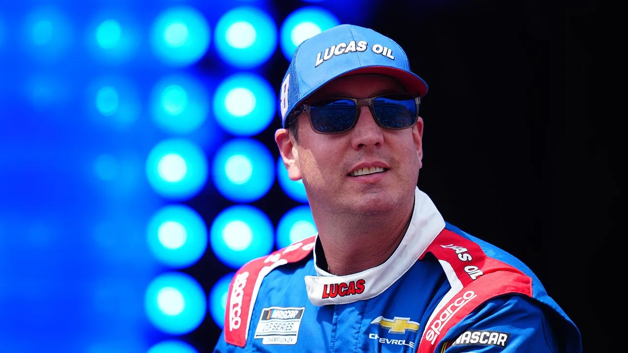 FILE - Kyle Busch is introduced during the NASCAR All-Star auto race at Dover Motor Speedway, Sunday, May 17, 2026, in Dover, Del. (AP Photo/Derik Hamilton, File, File)