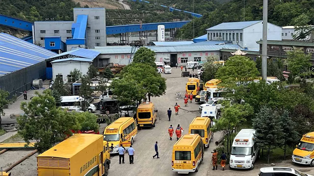 Rescuers work at the site following a gas explosion at Liushenyu coal mine in Qinyuan county, Shanxi province, China May 23, 2026. cnsphoto via REUTERS ATTENTION EDITORS - THIS IMAGE WAS PROVIDED BY A THIRD PARTY. CHINA OUT. NO COMMERCIAL OR EDITORIAL SALES IN CHINA TPX IMAGES OF THE DAY