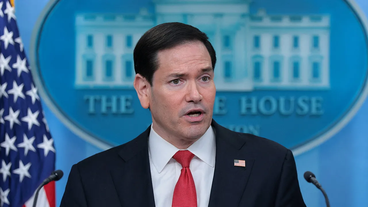 U.S. Secretary of State Marco Rubio speaks during a press briefing in the James S. Brady Press Briefing Room at the White House in Washington, D.C., U.S., May 5, 2026. REUTERS/Kylie Cooper