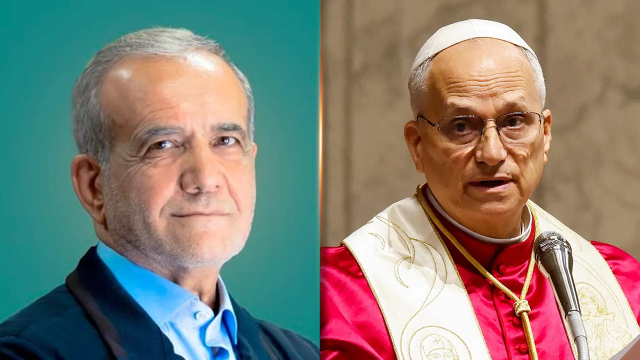 Masoud Pezeshkian & Pope Leo