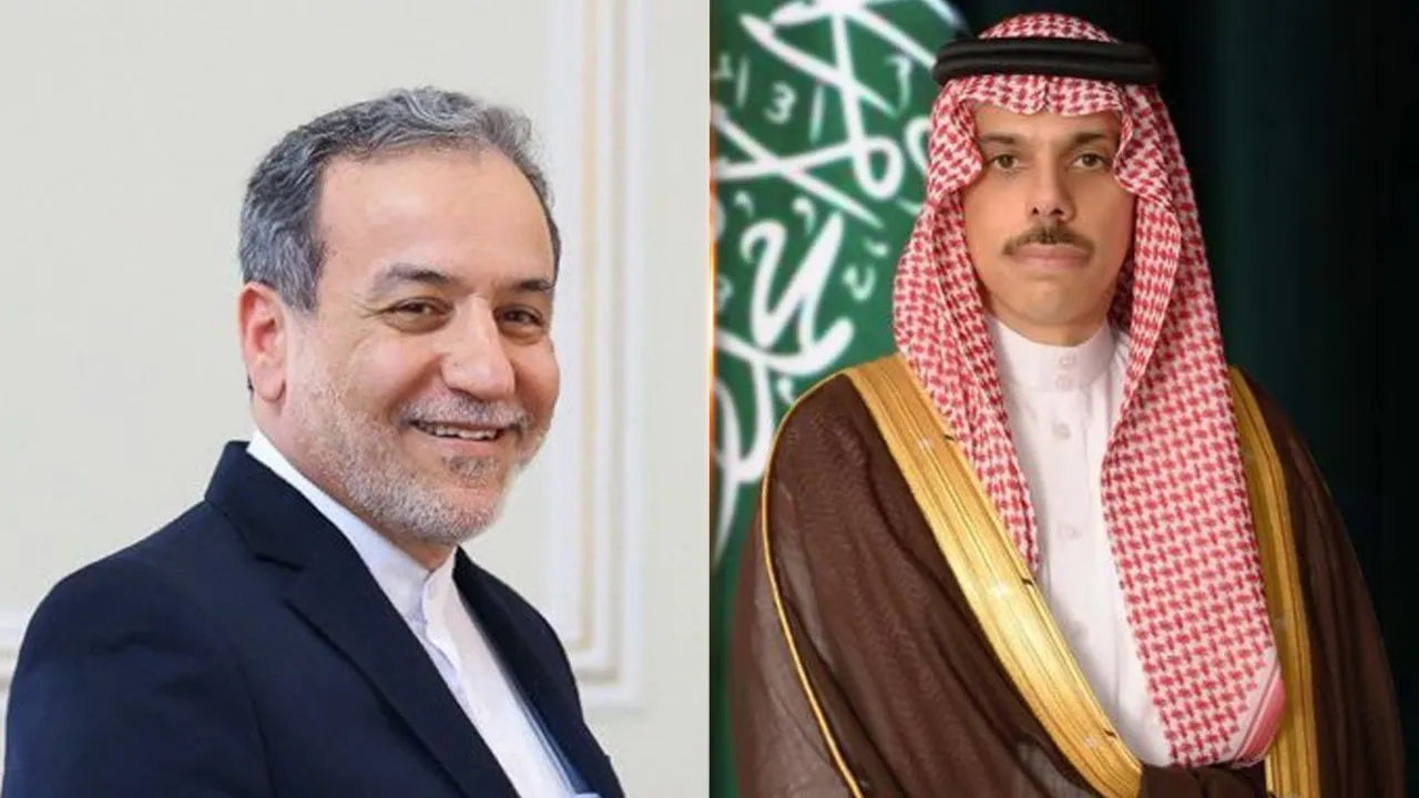 Menteri Luar Iran/Arab Saudi = Abbas Araghchi  dan Putera Faisal Farhan Al Saud