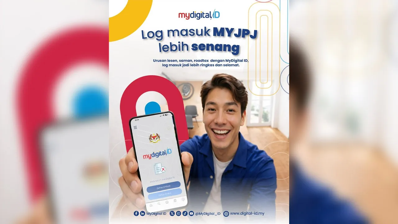 Nak urus lesen, saman atau roadtax dengan lebih mudah? Kini anda boleh log masuk MYJPJ menggunakan MyDigital ID untuk pengalaman yang lebih ringkas dan selamat. Satu identiti digital, lebih banyak kemudahan. Jom daftar dan mudahkan urusan harian anda. _IG mydigital_id