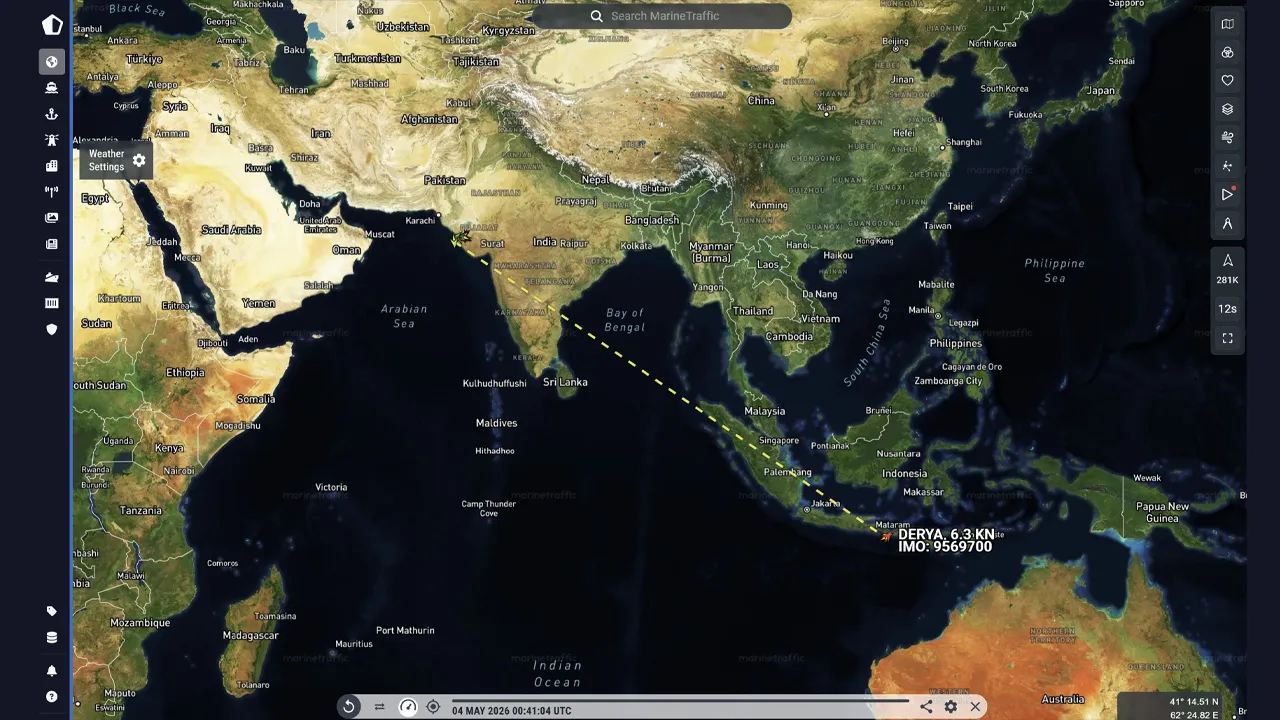 Sumber: X/TB_NITC VLCC supertanker_TankerTrackers.com, Inc.