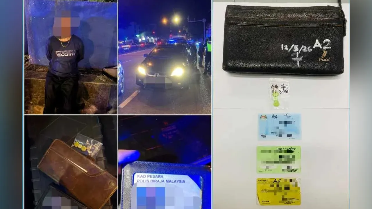 REMBAU – Tindakan seorang pesara polis wanita melarikan diri kira-kira 50 kilometer (km) daripada pemeriksaan polis membawa kepada penemuan pil disyaki dadah jenis ekstasi pada Isnin.