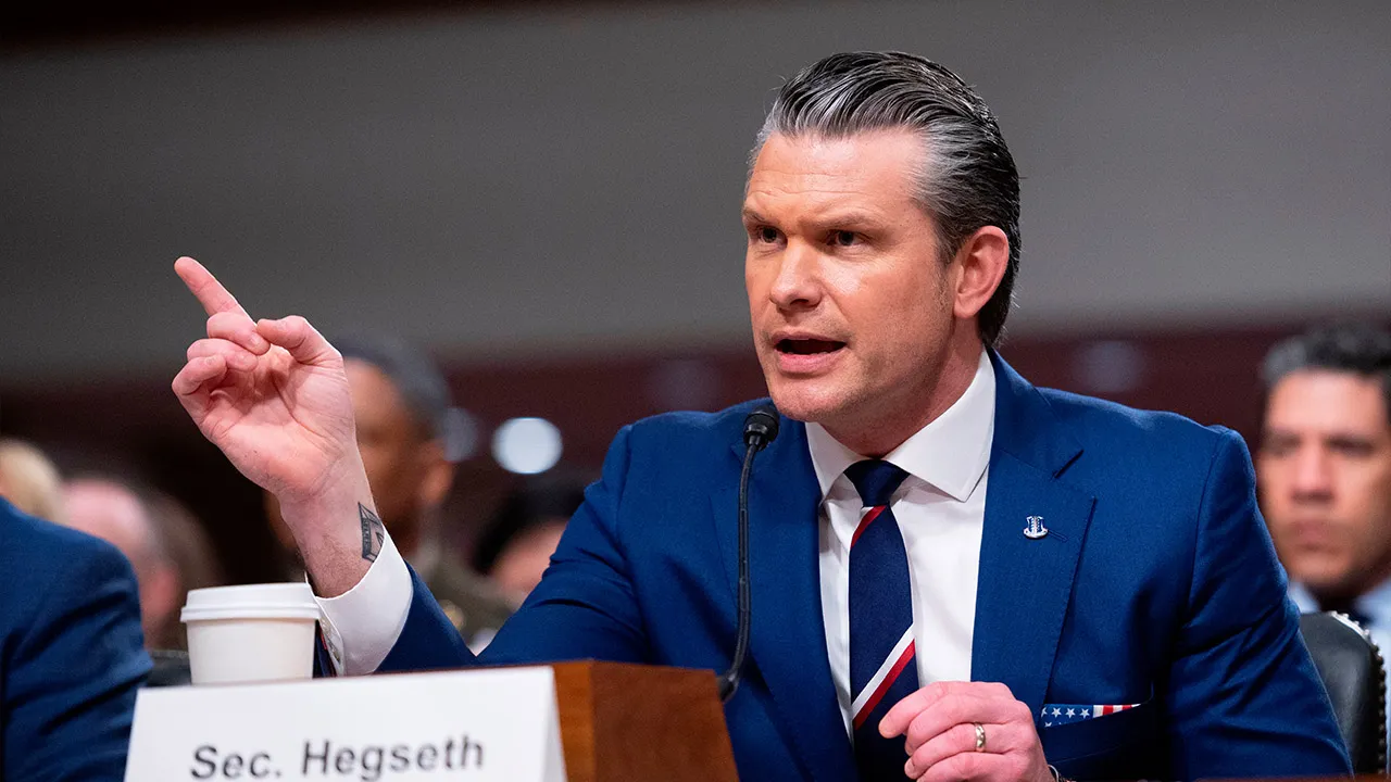 Secretary of Defense Pete Hegseth testifies before the Senate Armed Services Committee, on Capitol Hill, in Washington, Thursday, April 30, 2026. (AP Photo/Cliff Owen)