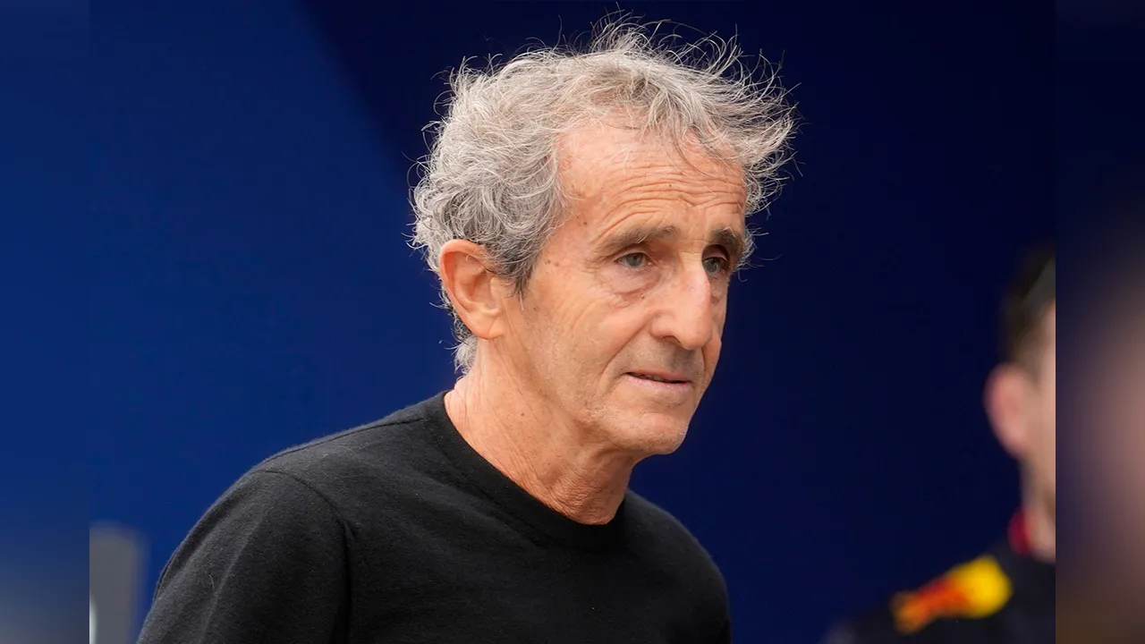  Former F1 driver Alain Prost arrives before the third free practice at the Monaco racetrack in Monaco, May 25, 2024, ahead of the Monaco Grand Prix Formula One race. (AP Photo/Luca Bruno, File)