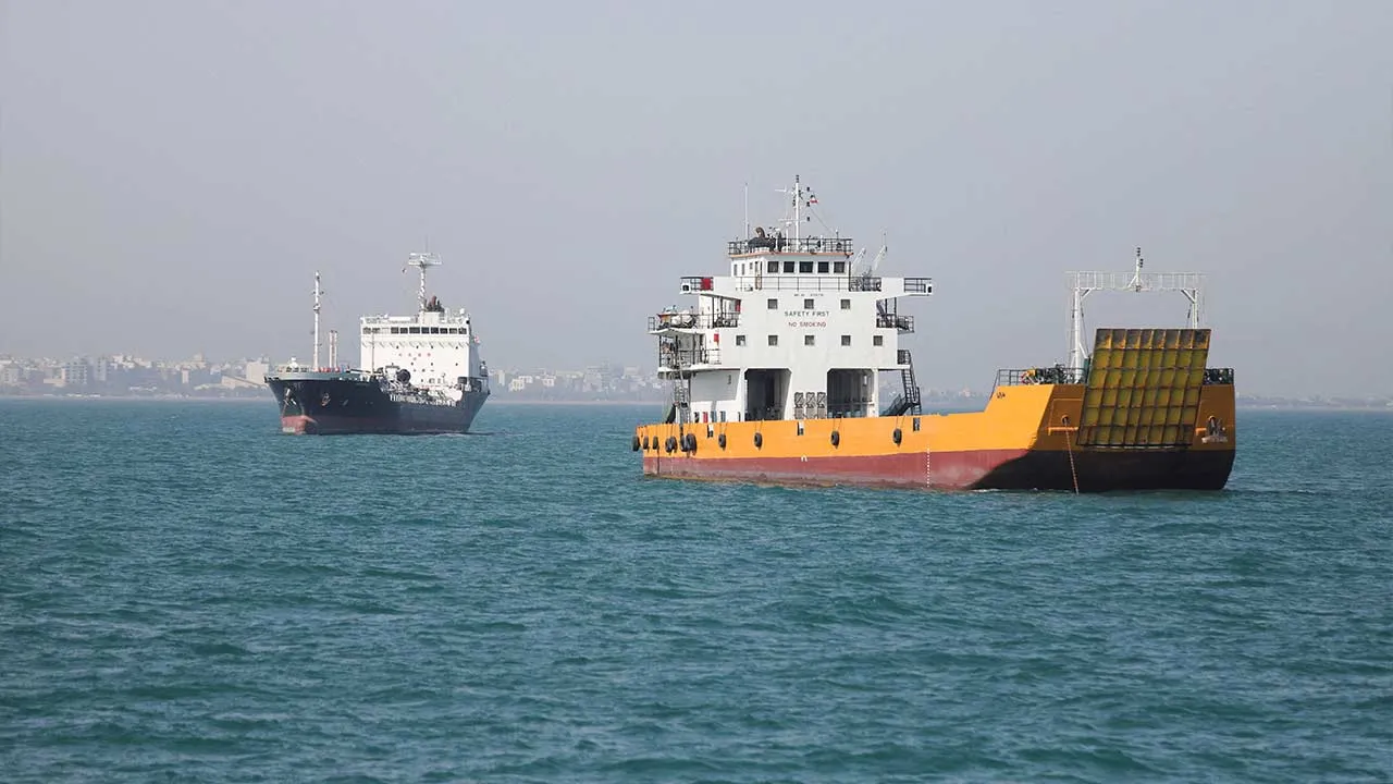 Vessels in the Strait of Hormuz near Bandar Abbas, Iran, May 4, 2026. Amirhosein Khorgooi/ISNA/WANA (West Asia News Agency) via REUTERS ATTENTION EDITORS - THIS PICTURE WAS PROVIDED BY A THIRD PARTY