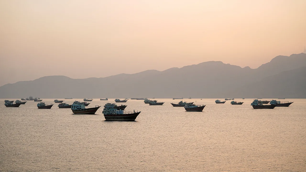 Vessels in the Strait of Hormuz, Musandam, Oman, May 18, 2026. REUTERS