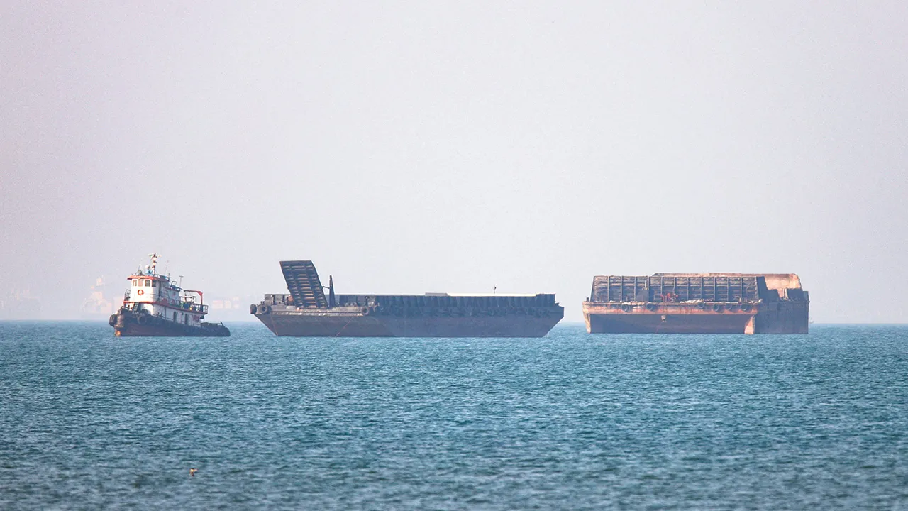 Vessels in the Strait of Hormuz near Bandar Abbas, Iran, May 4, 2026. Amirhosein Khorgooi/ISNA/WANA (West Asia News Agency) via REUTERS