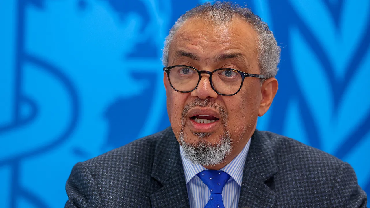 FILE PHOTO: Director-General of the World Health Organisation (WHO) Dr. Tedros Adhanom Ghebreyesus attends an ACANU briefing in Geneva, Switzerland, April 29, 2026. REUTERS/Denis Balibouse/File Photo