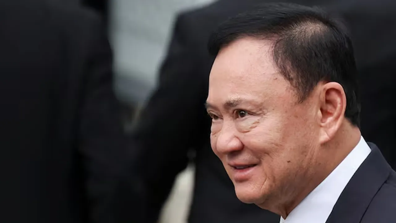 Former Thai Prime Minister Thaksin Shinawatra arrives at the Supreme Court ahead of a verdict on the legality of his six-month hospital stay before he was granted a parole, in Bangkok, Thailand, September 9, 2025. REUTERS/Chalinee Thirasupa Purchase Licensing Rights