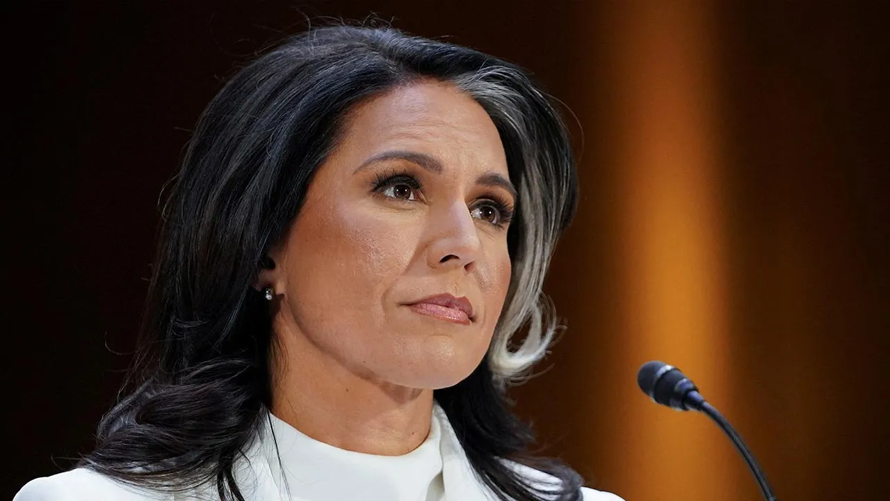 FILE PHOTO: Former Representative Tulsi Gabbard, U.S. President Donald Trump's nominee to be director of national intelligence, attends to testify before a Senate Intelligence Committee confirmation hearing on Capitol Hill in Washington, U.S., January 30, 2025. REUTERS/Nathan Howard/File Photo