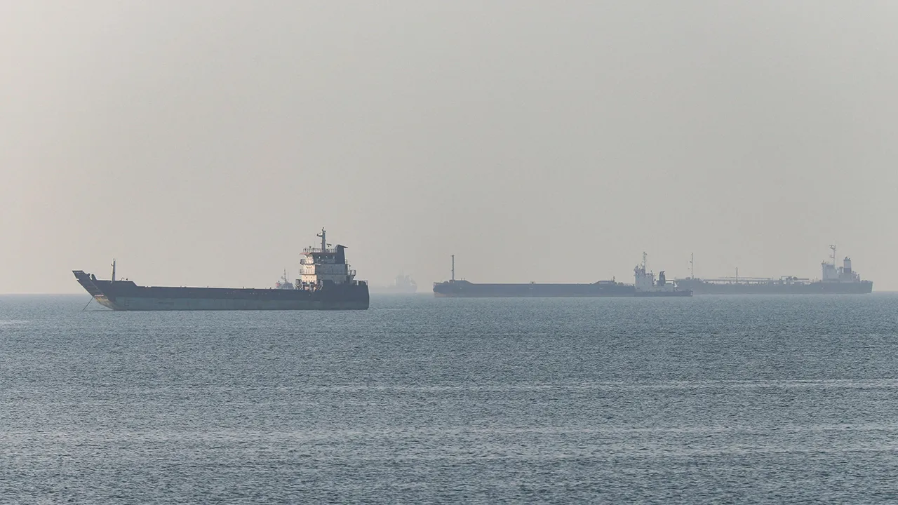 Vessels in the Strait of Hormuz near Bandar Abbas, Iran, May 4, 2026. Amirhosein Khorgooi/ISNA/WANA (West Asia News Agency) via REUTERS ATTENTION EDITORS - THIS PICTURE WAS PROVIDED BY A THIRD PARTY