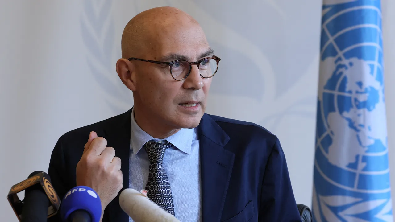 Newly appointed United Nations High Commissioner for Human Rights (UNHCR) Volker Turk gives a statement during a news conference at Palais Wilson in Geneva, Switzerland November 2, 2022. REUTERS/Denis Balibouse Purchase Licensing Rights