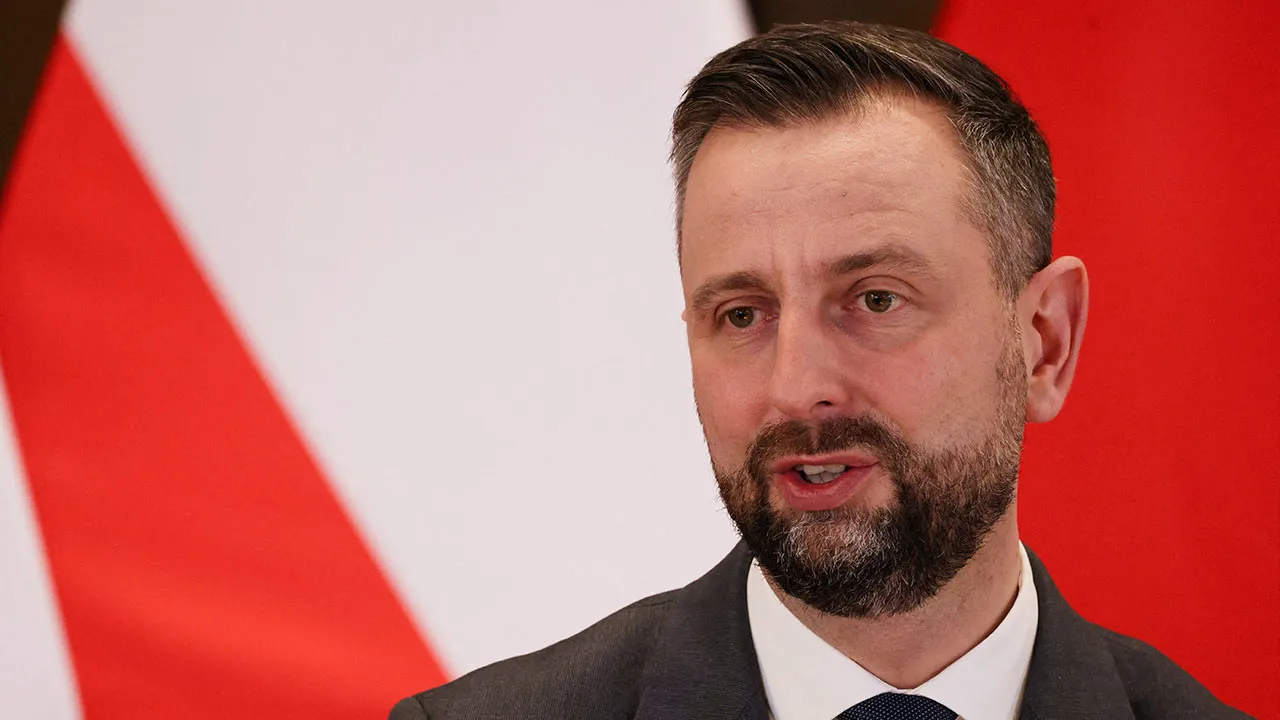 FILE PHOTO: Polish Deputy Prime Minister and Defence Minister Wladyslaw Kosiniak-Kamysz speaks during a press conference in Krakow, Poland, February 20, 2026. REUTERS/Kuba Stezycki/File Photo