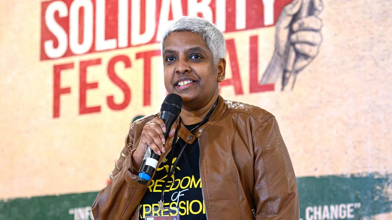SUBANG JAYA, May 10 -- Centre for Independent Journalism (CIJ) Executive Director Wathshlah G.Naidu talks during the Media Solidarity Festival 2026 at PARC Subang Jaya today.