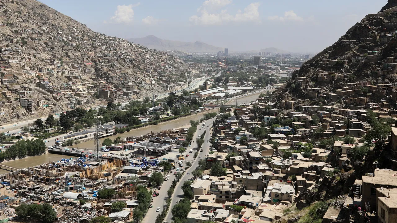 A view of eastern Kabul. The truck accident happened on the road between Jalalabad in Afghanistan’s east and Kabul. Photograph: Siddiqullah Alizai/AP