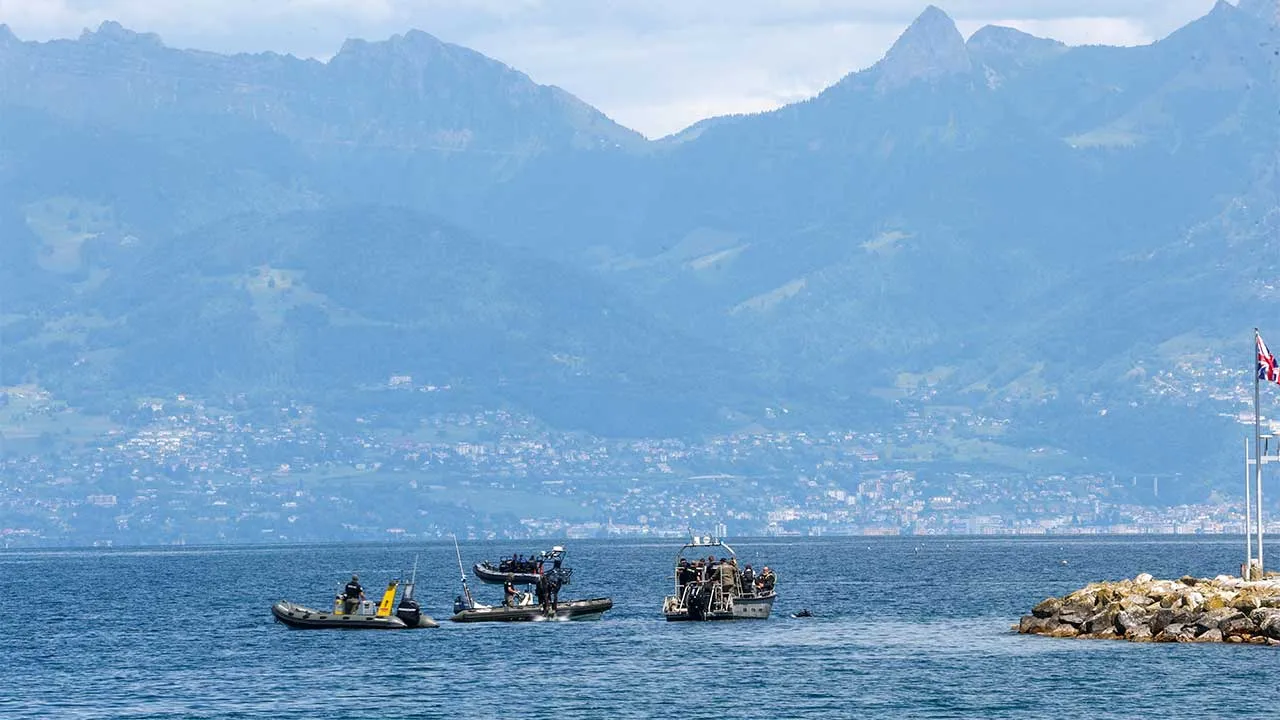 Demining teams of the French army as they dive into Lake Leman ahead of the G7 summit in Evian-les-Bains, France, June 12, 2026. REUTERS/Denis Baliboouse