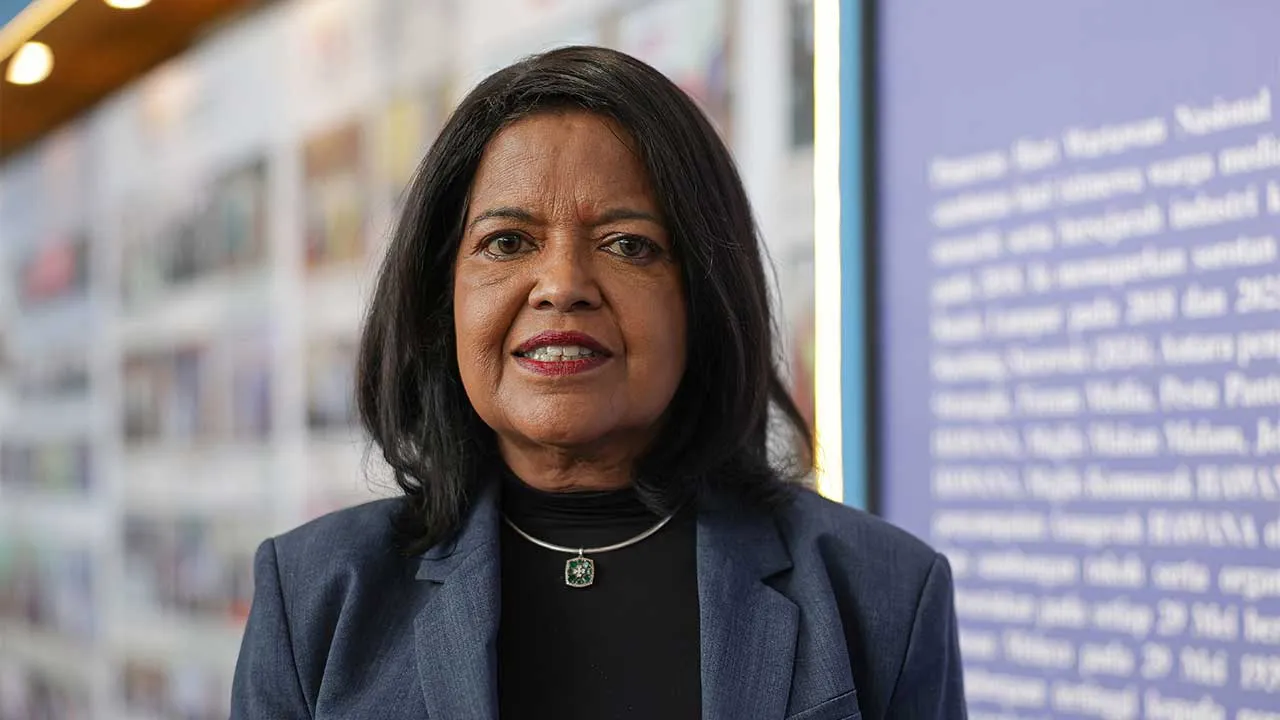 BUTTERWORTH, 20 Jun -- Bekas Hakim Mahkamah Persekutuan Tan Sri Nallini Pathmanathan, yang juga Pengerusi Majlis Media Malaysia (MMM) ditemui Bernama pada majlis kemuncak sambutan Hari Wartawan Nasional (HAWANA) 2026 di Pusat Konvensyen PICCA @ Butterworth Arena hari ini.  --fotoBERNAMA (2026) HAK CIPTA TERPELIHARA