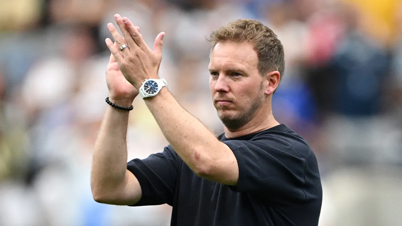 Soccer Football - FIFA World Cup 2026 - Group E - Germany v Curacao - Houston Stadium, Houston, Texas, U.S. - June 14, 2026 Germany coach Julian Nagelsmann applauds fans after the match REUTERS/Annegret Hilse