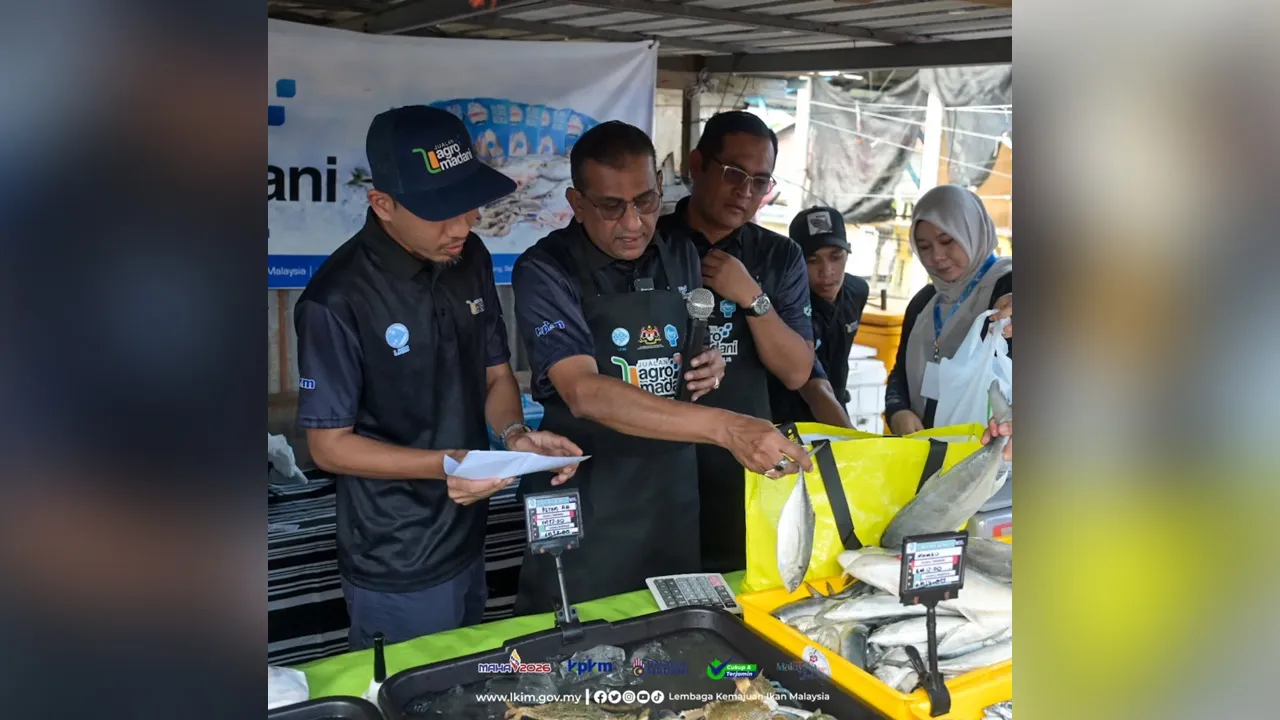 Program Peningkatan Luang Pasaran Jualan Agro Madani (JAM) 2026 bertempat di Pasar Nelayan Kuala Sungai Baru, Perlis. FB Lkim Ibu Pejabat