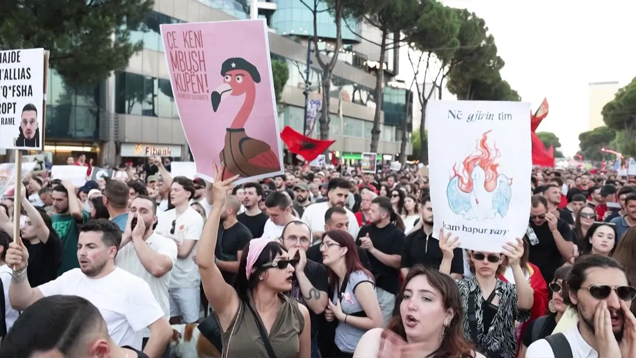Albanians protest Kushner-linked luxury resort, demand PM's resignation -- REUTERS